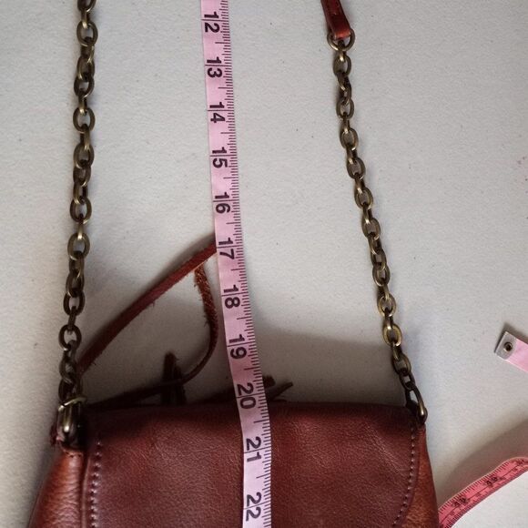 Margot Leather Tassel and Chain Strap Bag Cottagecore Granny Chic Grandmacore - Picture 5 of 9